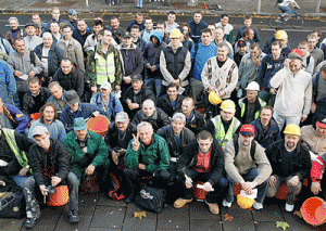 Plumbers in Mansfield Texas pose for a group photo